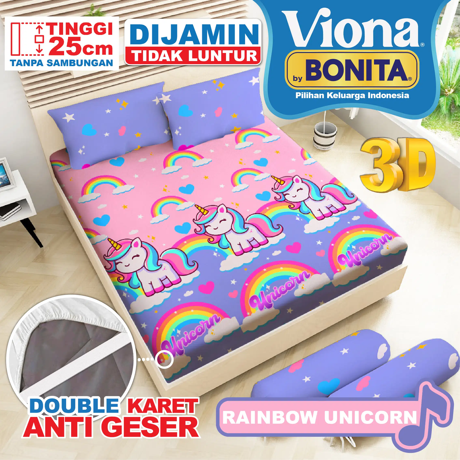 sprei-viona-motif-anak-rainbow-unicorn